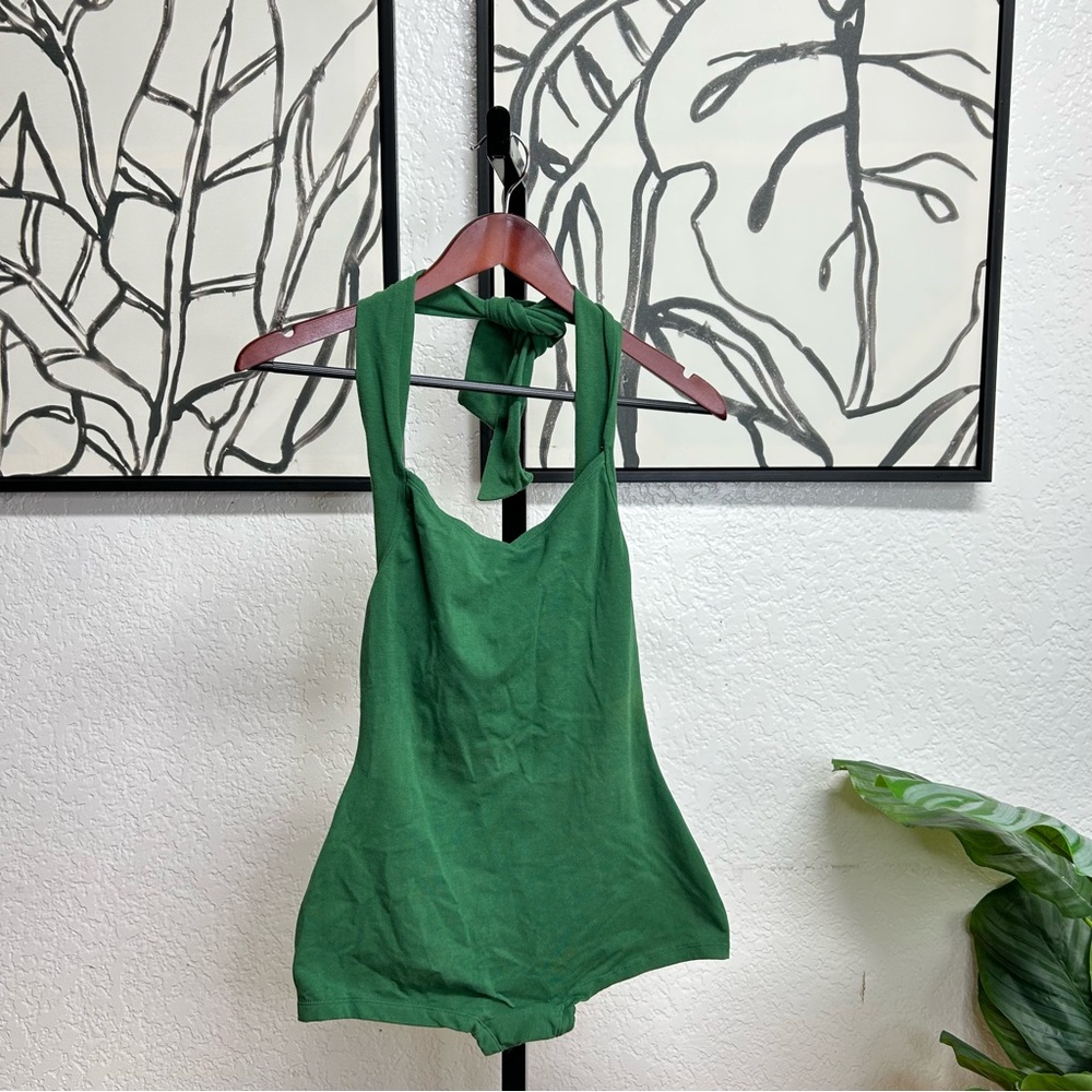 Green Women’s One-Piece Swim - Classic Halter